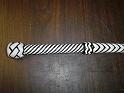 4ft Black and White 24 plait Custom Classic American Bullwhip with Box Pattern Knot B
